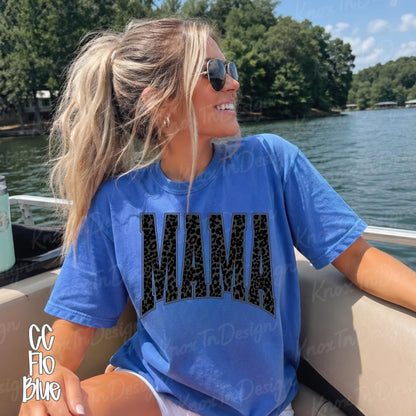Mama Leopard Print Shirt, Comfort Colors Mama Tee, Bella Canvas Graphic Tee, Trendy Mom Shirt, Oversized Mama Tshirt, Boutique Style Tee