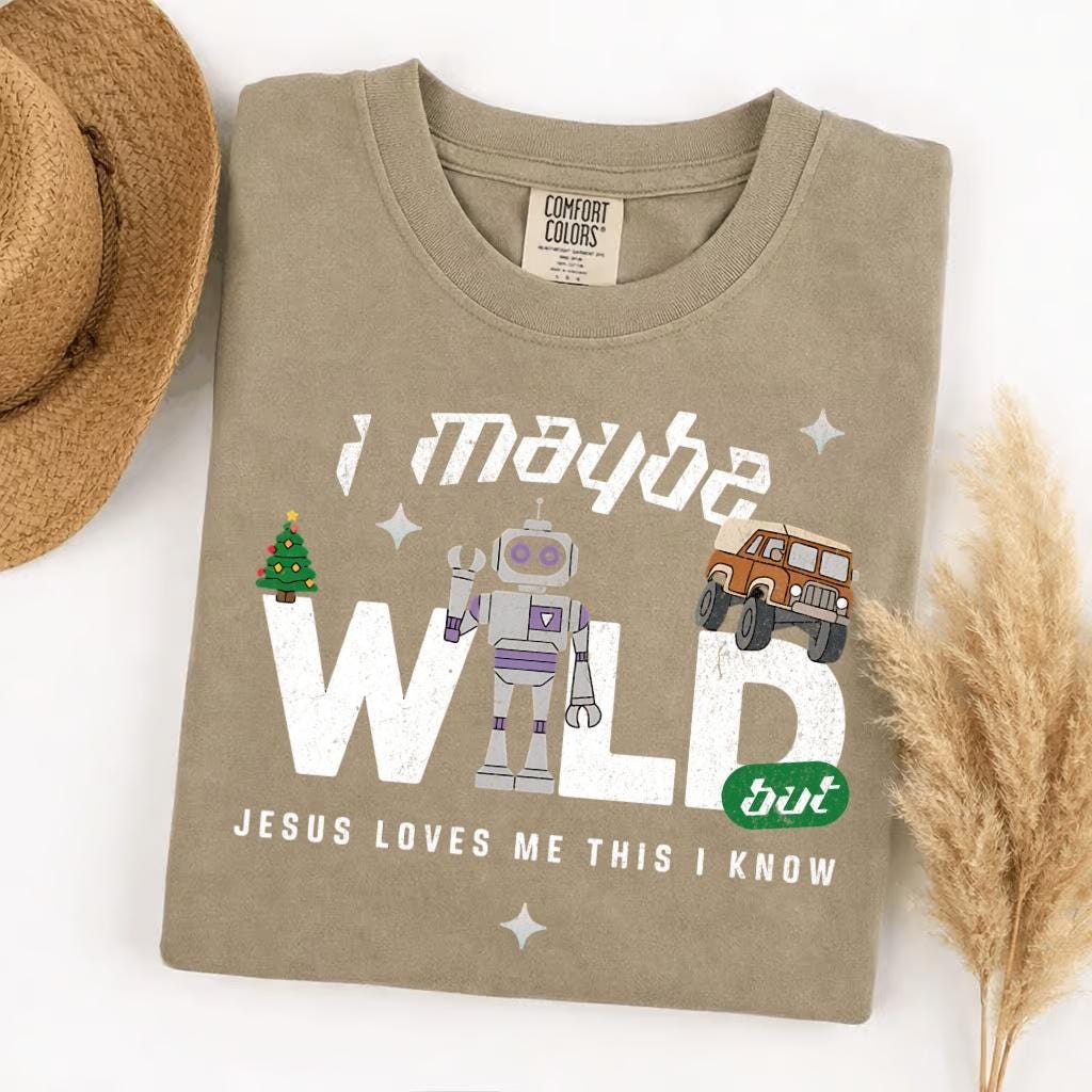 Comfort Colors Jesus Loves Me This I Know Wild T-Shirt, Funny Christian Faith Tee, Sarcastic Humor Religious Gift for Women, Trendy