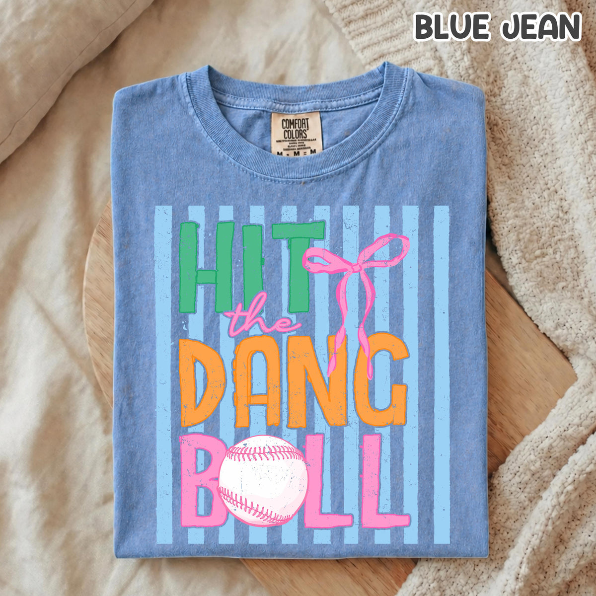 Comfort Colors® Hit the Dang Ball Shirt, Trendy Baseball Tee, Womens Sports Tee, Women's Baseball Shirt, Baseball Mom Shirt, Game Day Tee