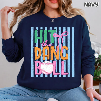 Comfort Colors® Hit the Dang Ball Shirt, Trendy Baseball Tee, Womens Sports Tee, Women's Baseball Shirt, Baseball Mom Shirt, Game Day Tee