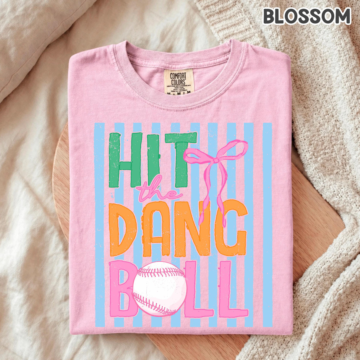 Comfort Colors® Hit the Dang Ball Shirt, Trendy Baseball Tee, Womens Sports Tee, Women's Baseball Shirt, Baseball Mom Shirt, Game Day Tee