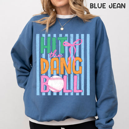 Comfort Colors® Hit the Dang Ball Shirt, Trendy Baseball Tee, Womens Sports Tee, Women's Baseball Shirt, Baseball Mom Shirt, Game Day Tee