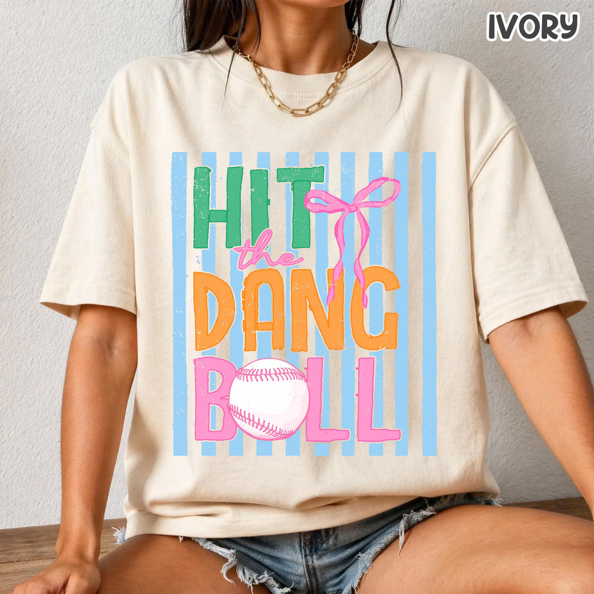 Comfort Colors® Hit the Dang Ball Shirt, Trendy Baseball Tee, Womens Sports Tee, Women's Baseball Shirt, Baseball Mom Shirt, Game Day Tee