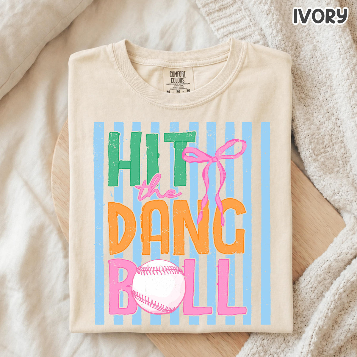 Comfort Colors® Hit the Dang Ball Shirt, Trendy Baseball Tee, Womens Sports Tee, Women's Baseball Shirt, Baseball Mom Shirt, Game Day Tee