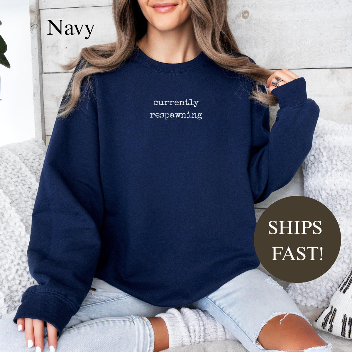 Comfort Colors® Currently Respawning Shirt, Funny Gamer Gift for Him, Sarcastic Quote Tee, Trendy Mental Health T-Shirt for Women, Cozy