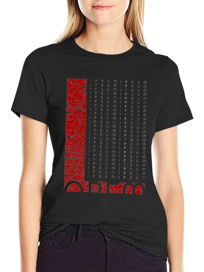 Abstract Graphic Print Mens Black T-Shirt