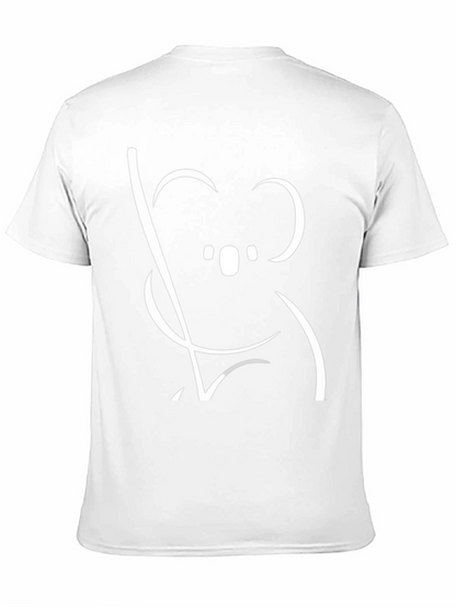 Koala Graphic Tee - Black Cotton T-Shirt