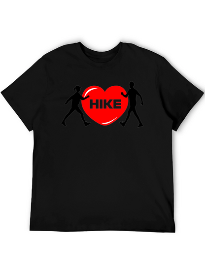 Hiking Heart Graphic Tee - Black