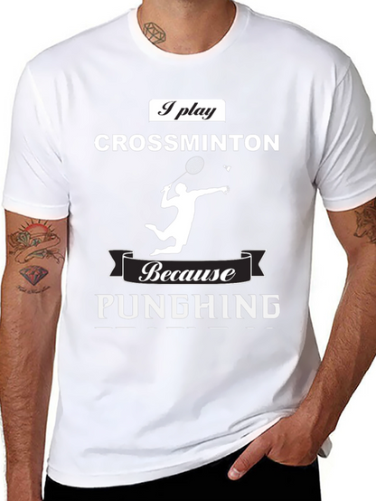Crossminton Player T-Shirt - Punching Funny Sport Tee