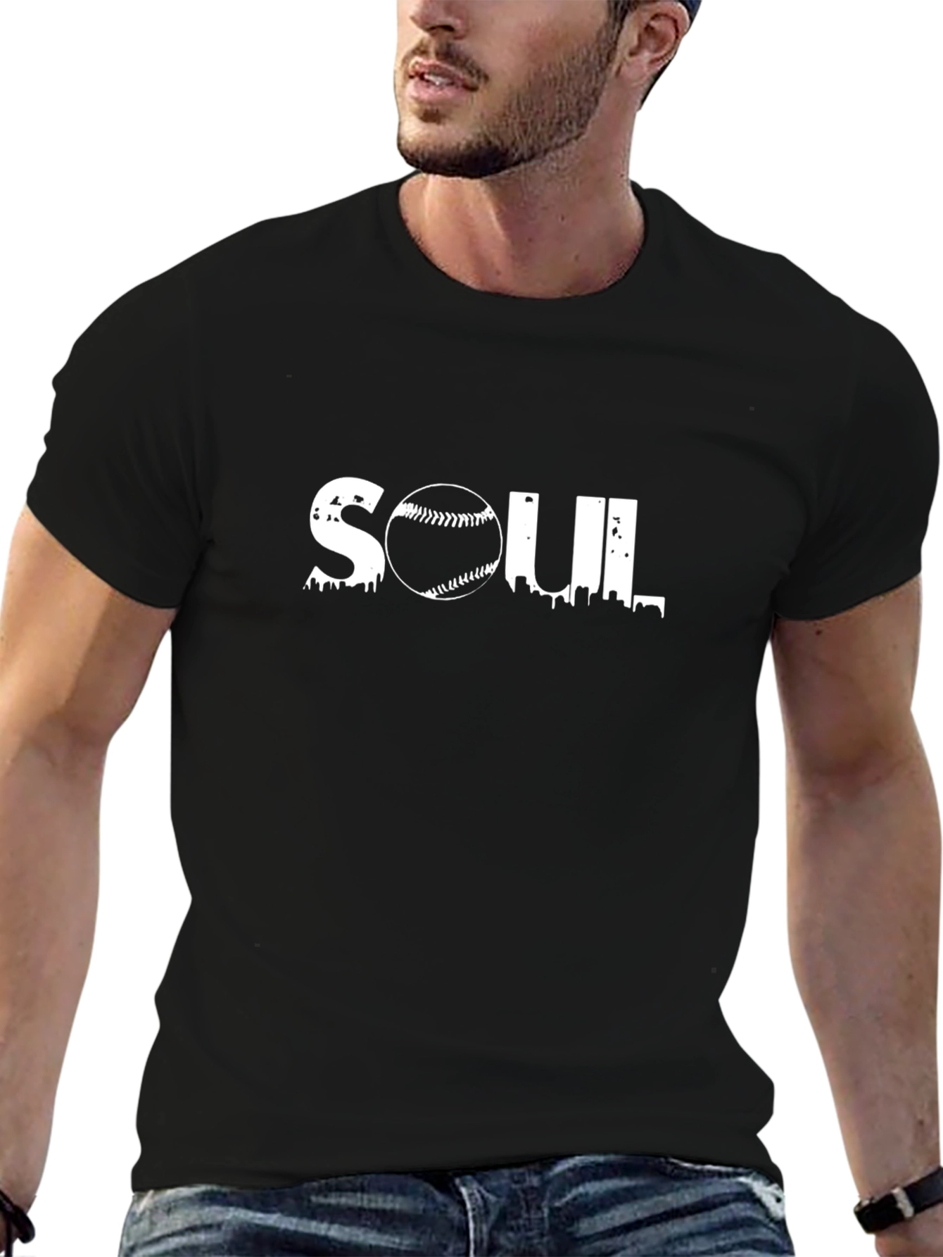 Soul Baseball Graphic Tee - Black