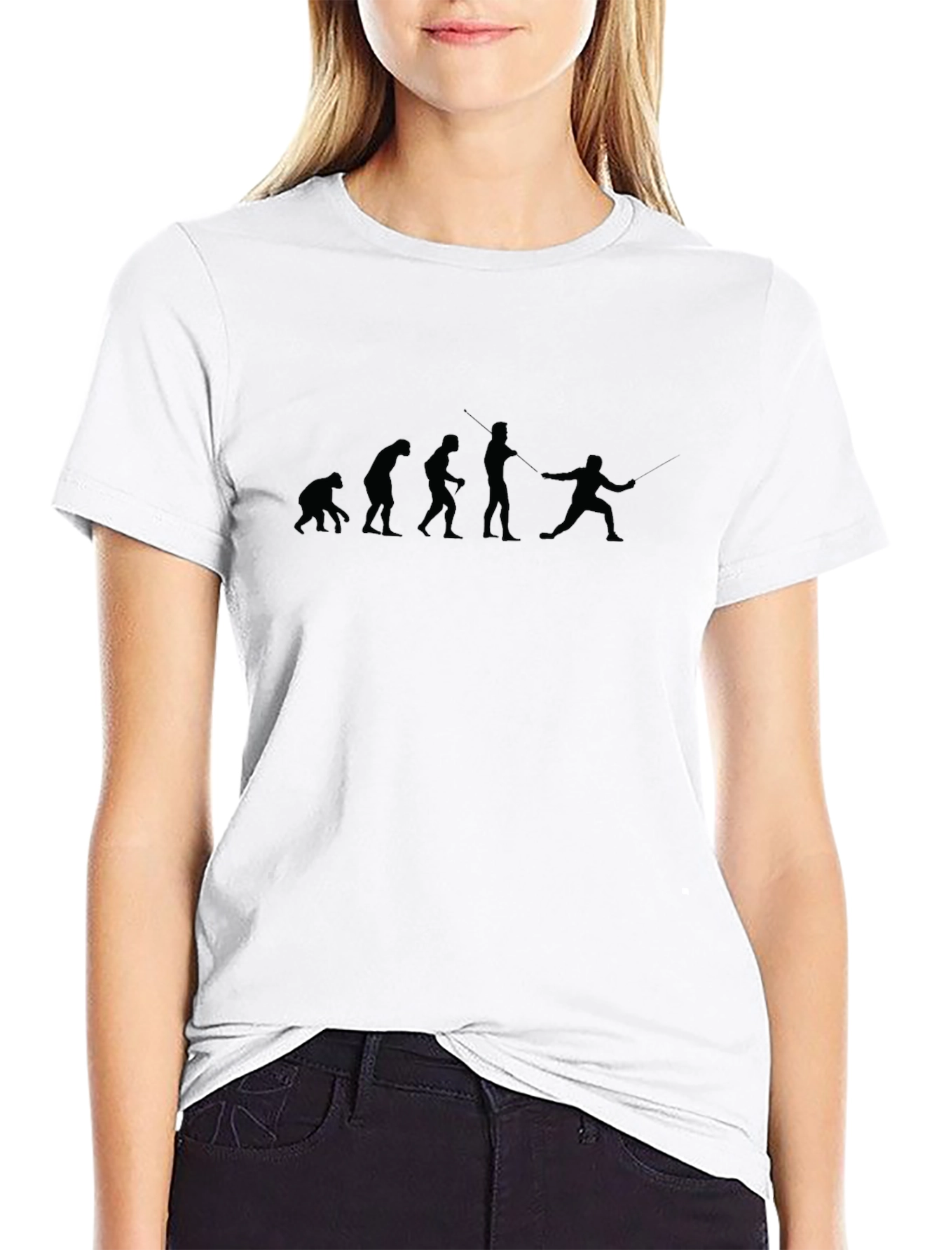 Evolution of Fencing Black T-Shirt