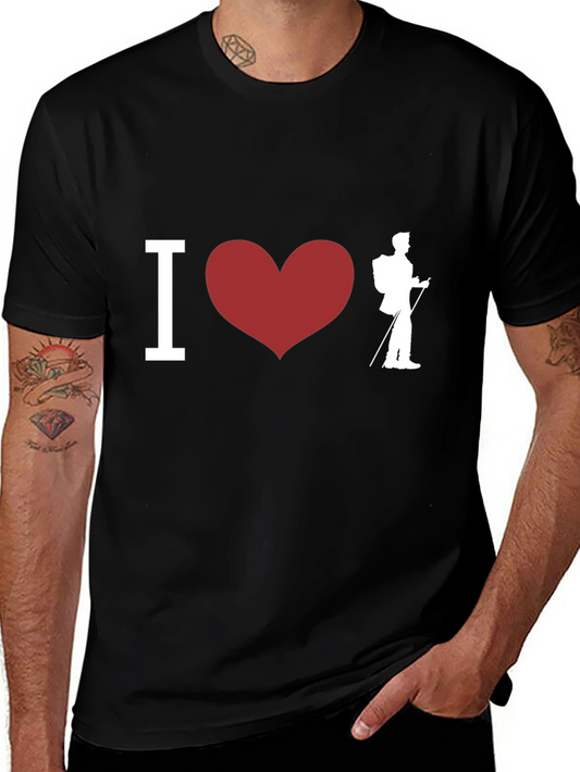 I Heart Hiking Black T-Shirt