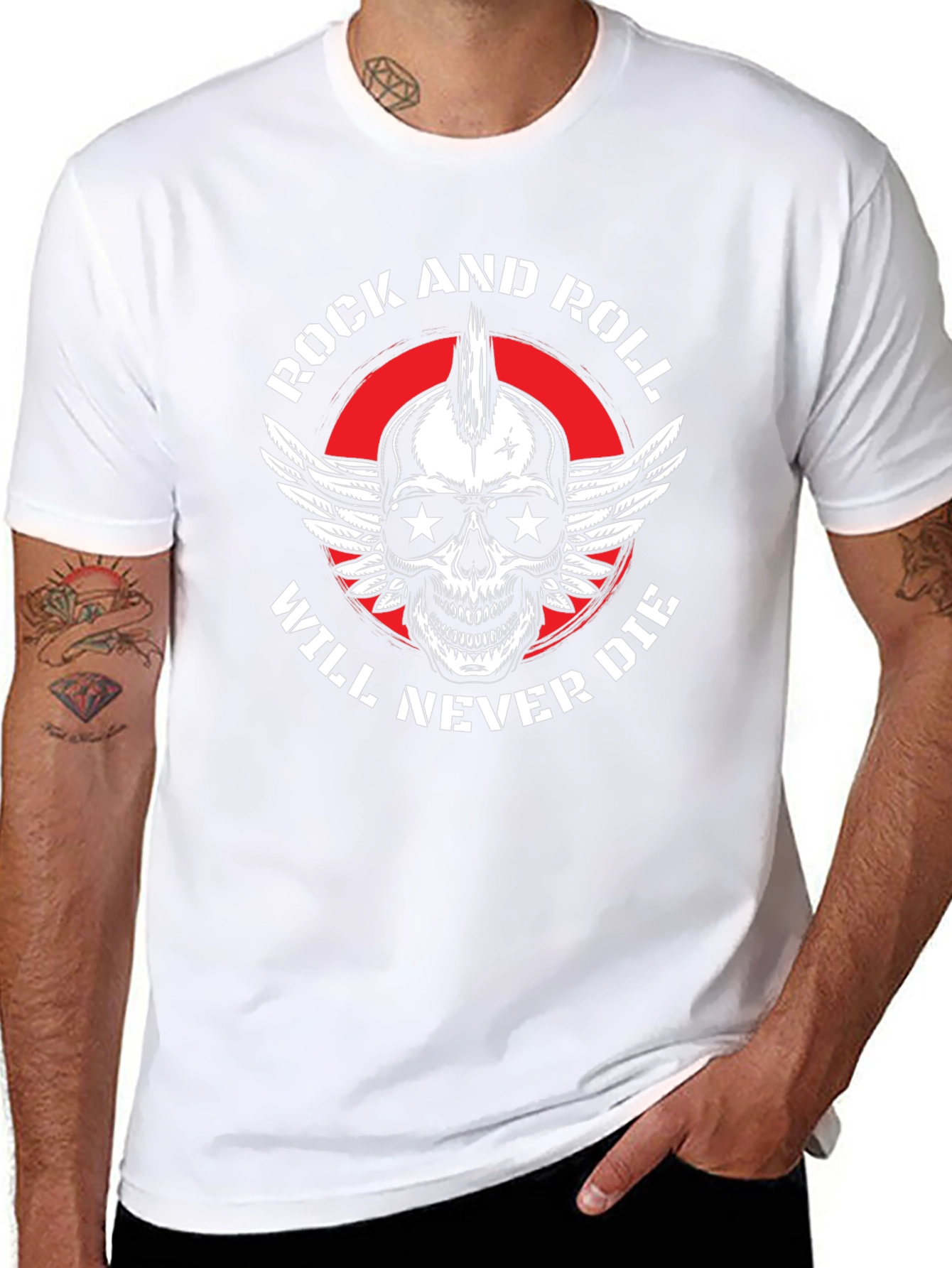Rock and Roll Skull Graphic Tee
