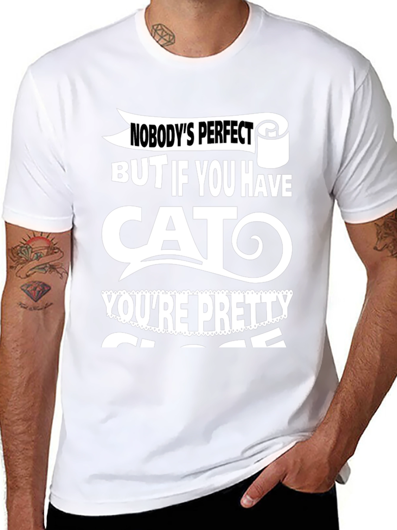 Funny Cat Lover T-Shirt - Nobodys Perfect