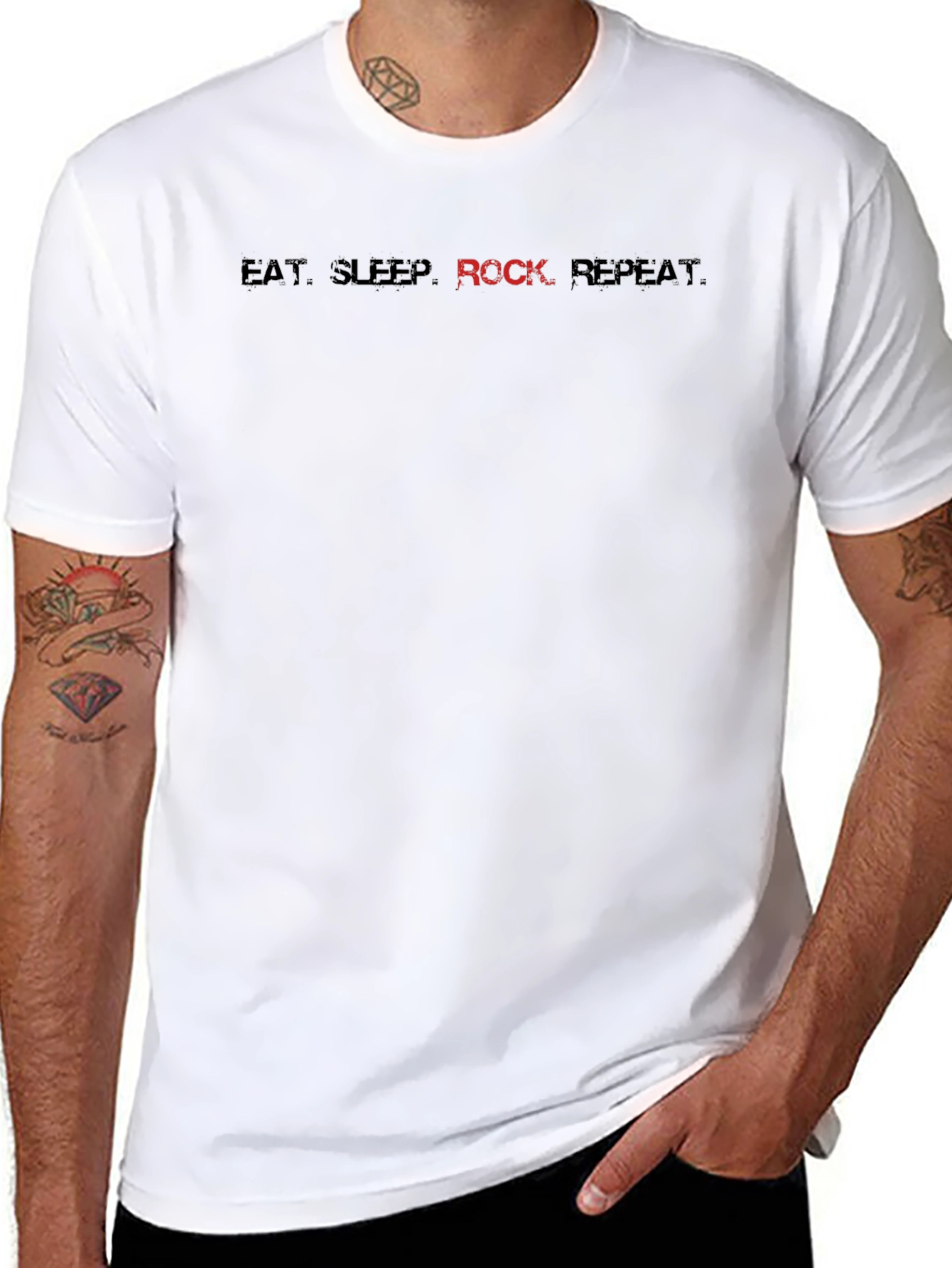 Eat Sleep Rock Repeat - Graphic Tee