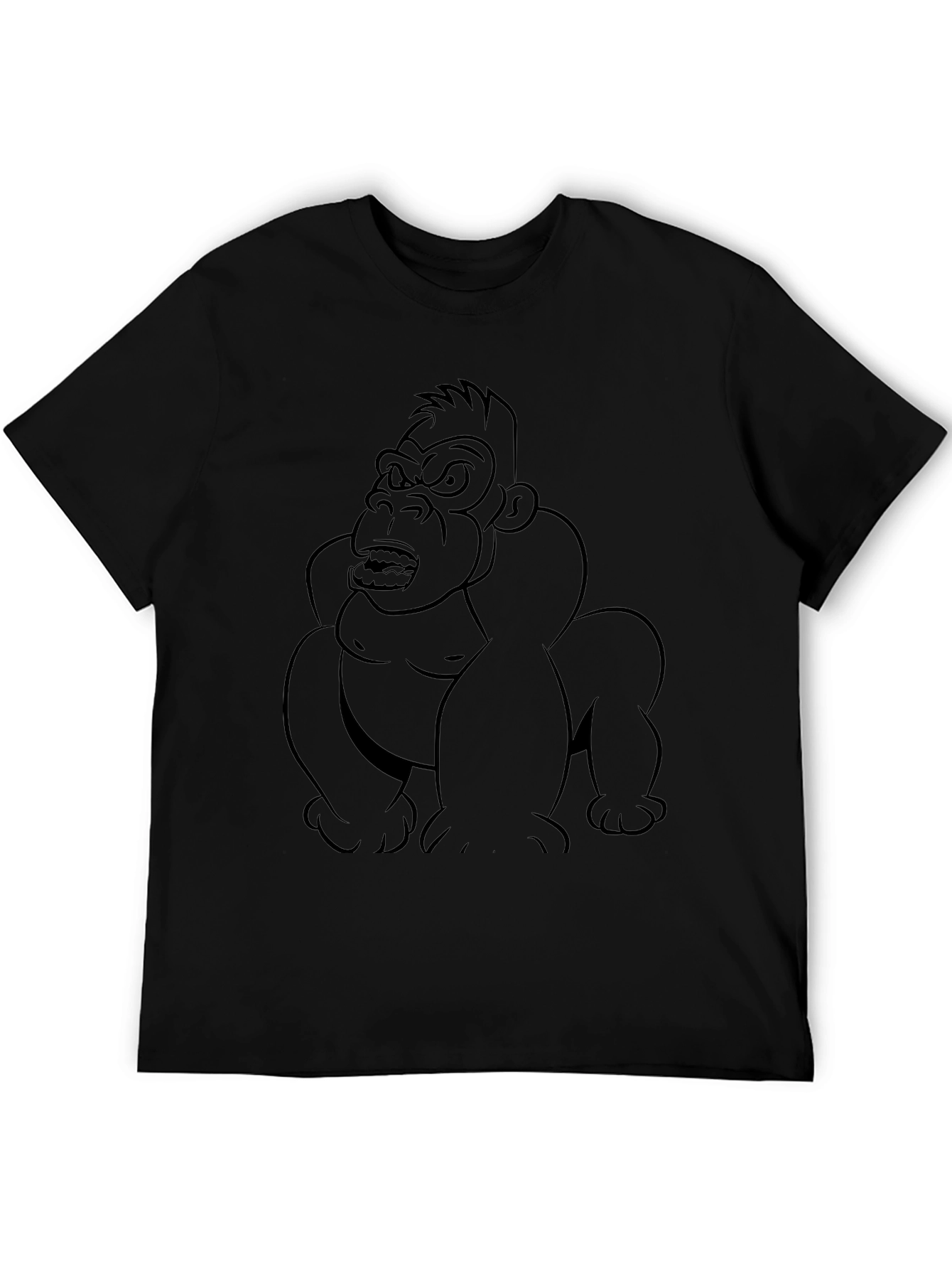 Cool Gorilla Graphic T-Shirt - Black Cotton Tee