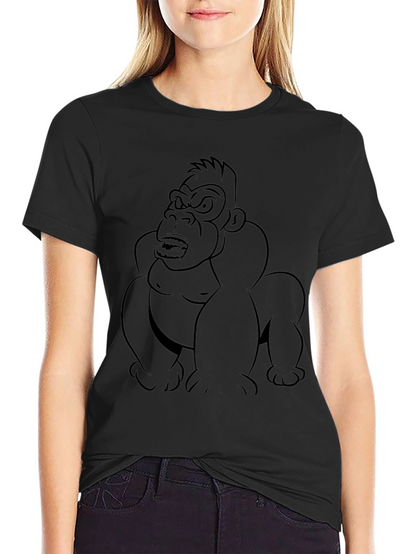 Cool Gorilla Graphic T-Shirt - Black Cotton Tee