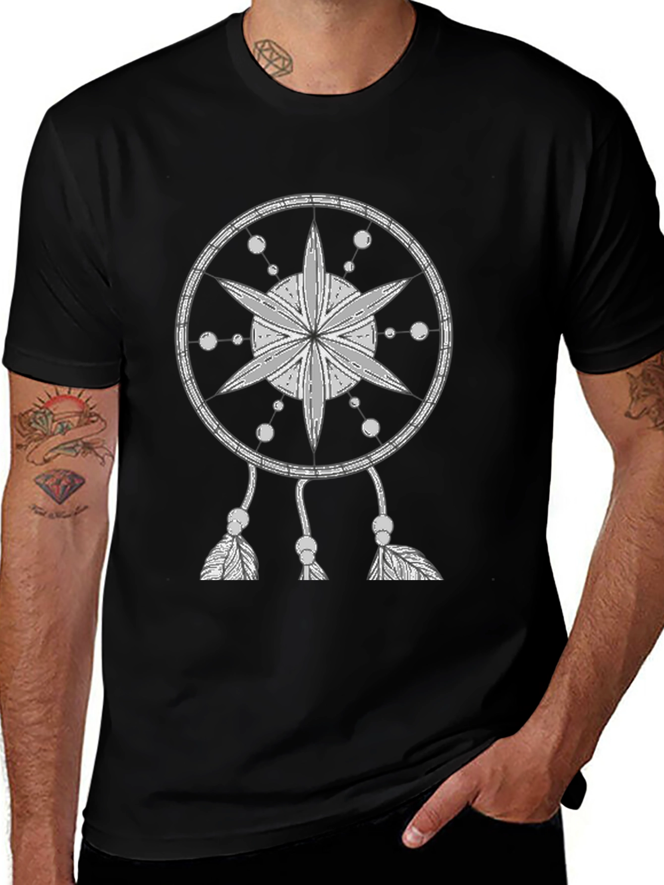 Dreamcatcher Graphic Tee - Unique Tribal Design
