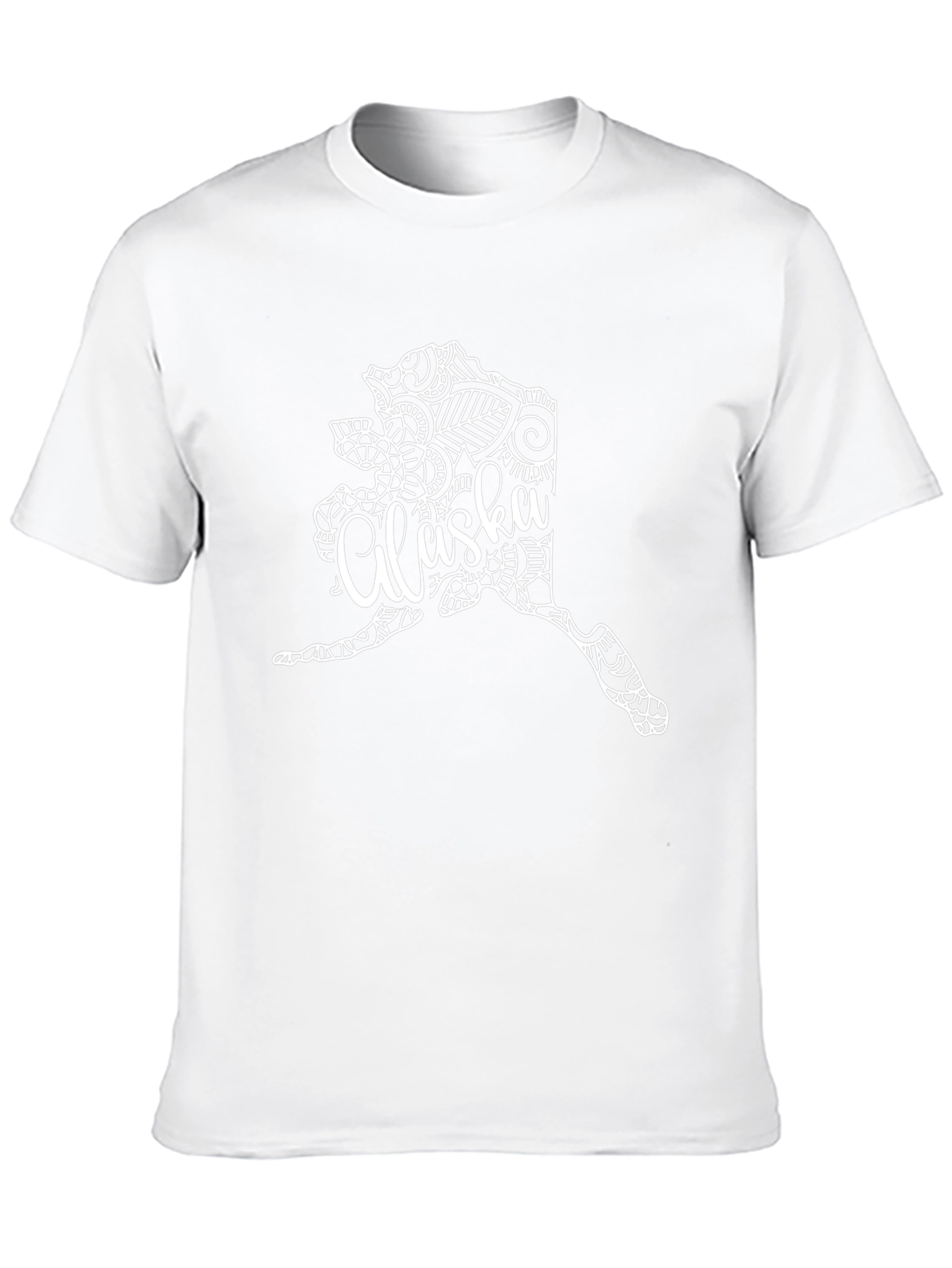 Alaska State Art Black T-Shirt