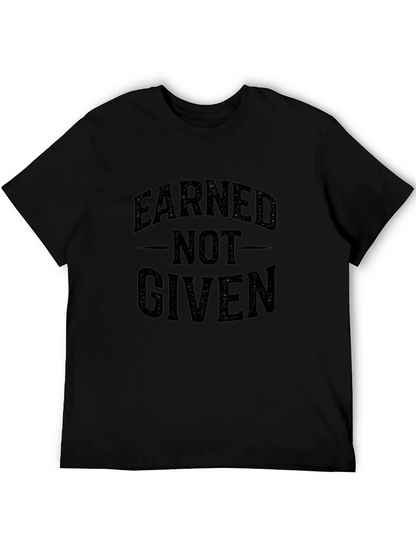 Earned Not Given Black Graphic Tee