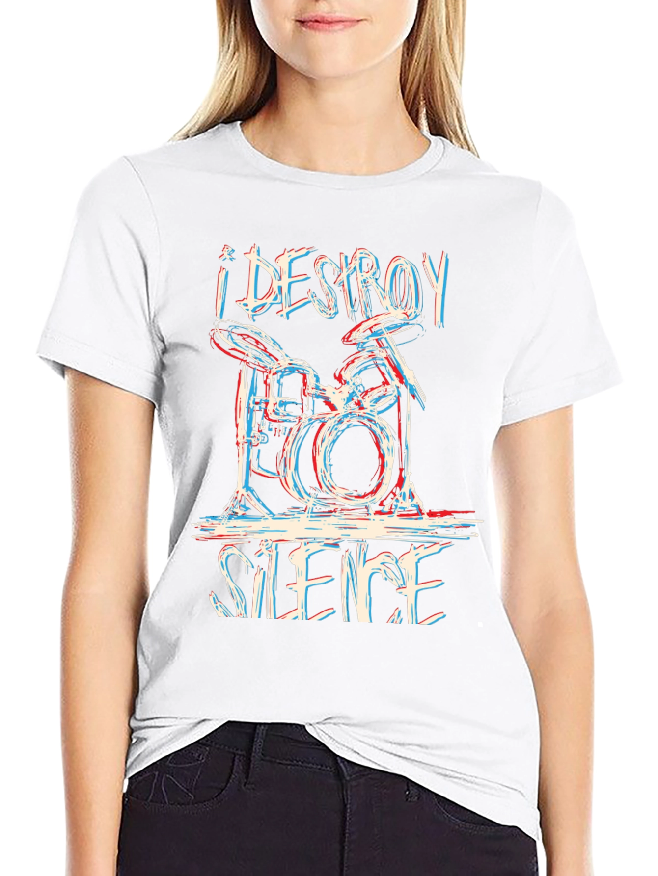 I Destroy Silence Drummer T-Shirt