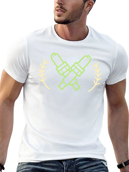Spark Plug Graphic Tee - Black Crew Neck