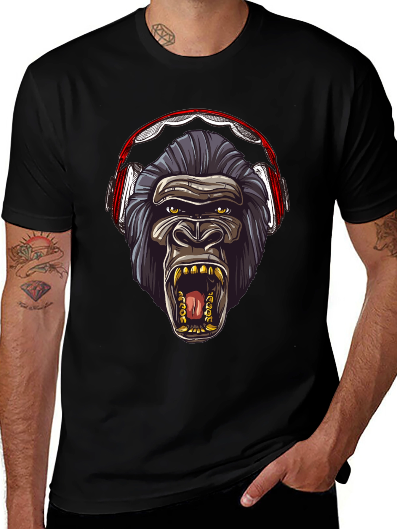 Gorilla Headphone Graphic Tee